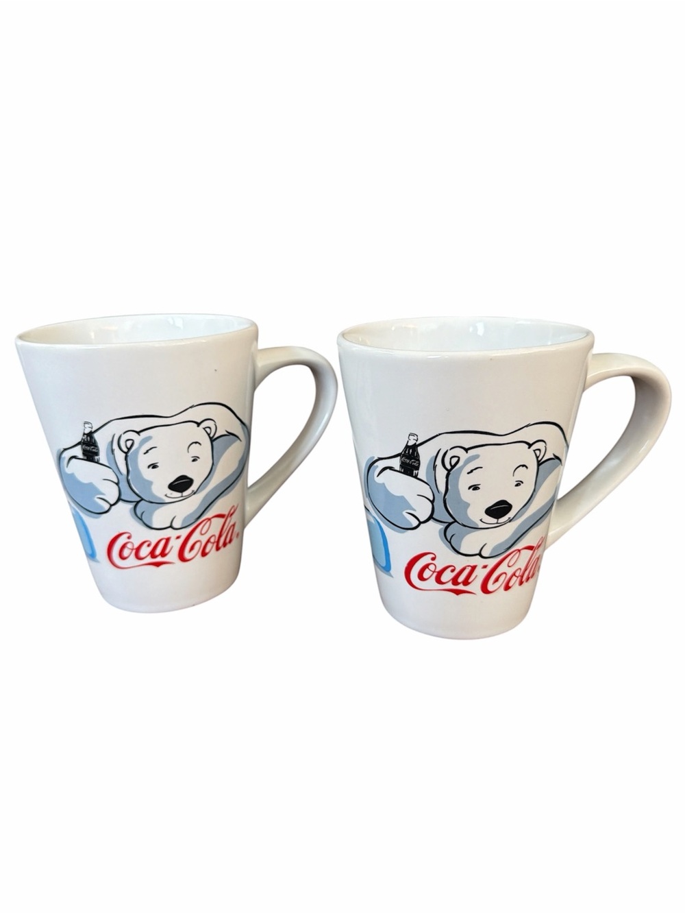 Vintage Coca-Cola mug pair